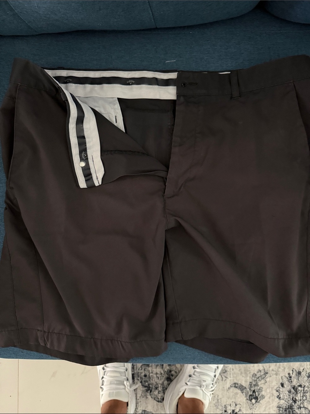 Callaway Black Flat-Front Performance Golf Shorts